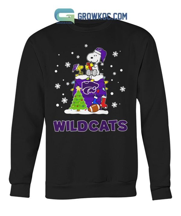 Kansas State Wildcats Snoopy Christmas Shirt Hoodie Sweater