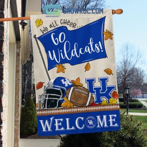 Kentucky Wildcats NCAA Welcome We All Cheer Go Wildcats House Garden Flag