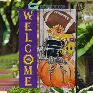 LSU TIGERS NCAA Welcome Fall Pumpkin House Garden Flag