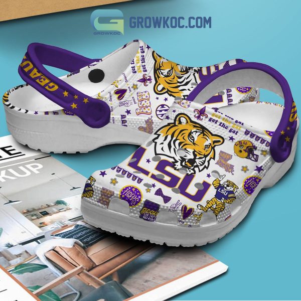 LSU Tigers Geaux Tigers Get The Gat Clogs Crocs