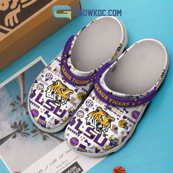 LSU Tigers Geaux Tigers Get The Gat Clogs Crocs