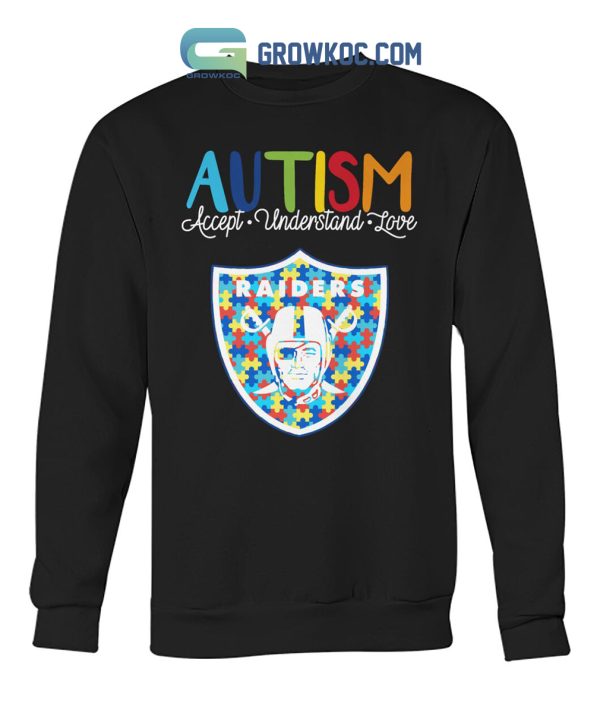 Las Vegas Raiders NFL Autism Awareness Accept Understand Love Shirt