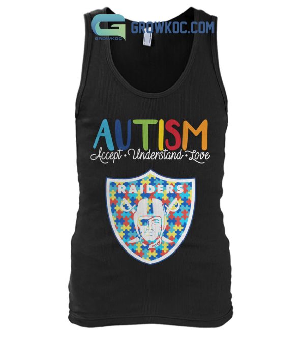 Las Vegas Raiders NFL Autism Awareness Accept Understand Love Shirt