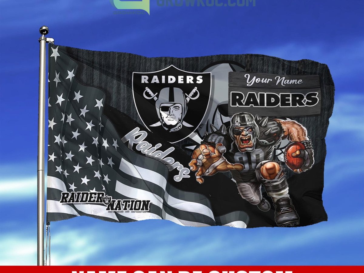 Las Vegas Raiders NFL Mascot Slogan American House Garden Flag