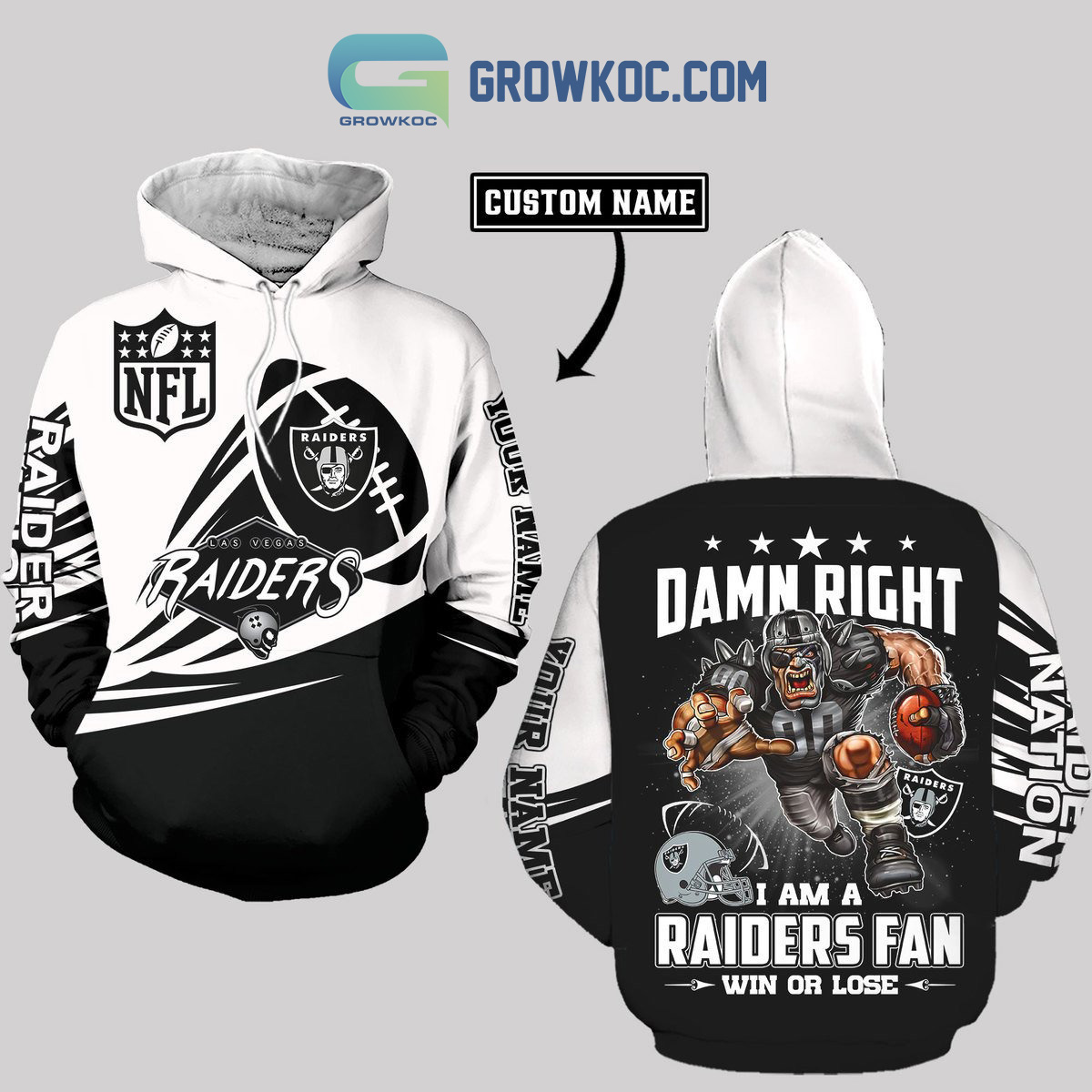 Las Vegas Raiders NFL Personalized Home Jersey Hoodie T Shirt - Growkoc