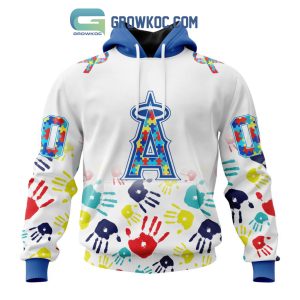 Los Angeles Angels MLB Autism Awareness Hand Design Personalized Hoodie T Shirt