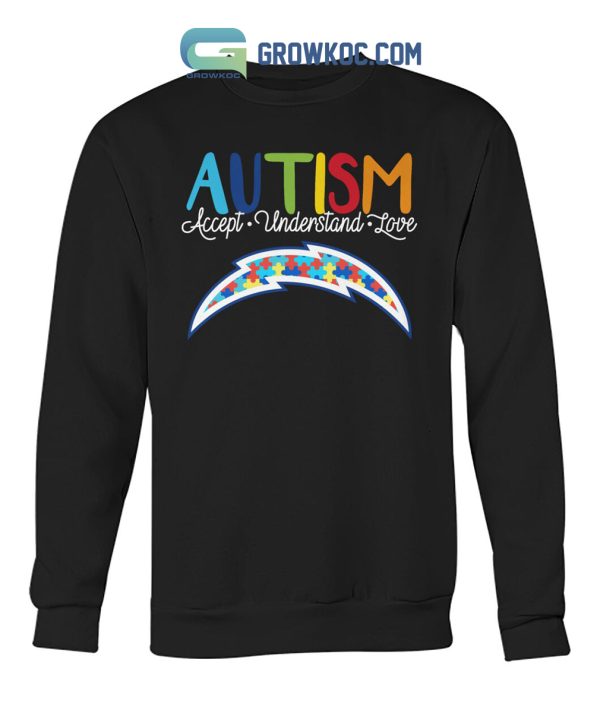 Los Angeles Chargers NFL Autism Awareness Accept Understand Love Shirt