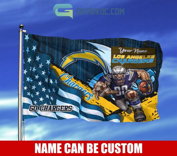 Los Angeles Chargers NFL Mascot Slogan American House Garden Flag