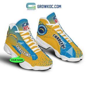 Los Angeles Chargers NFL Personalized Air Jordan 13 Sport Shoes