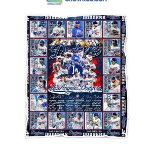 Los Angeles Dodgers Let’s Go Dodgers Fleece Blanket Quilt