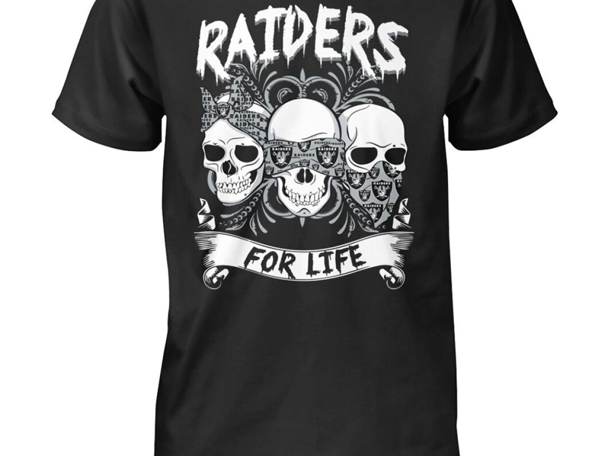 Los Angeles Raiders For Life Skull Design Shirt Hoodie Sweater