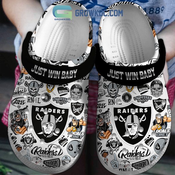 Los Angeles Raiders Just Win Baby Clogs Crocs