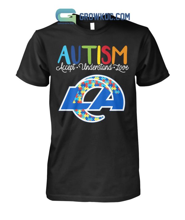 Los Angeles Rams NFL Autism Awareness Accept Understand Love Shirt