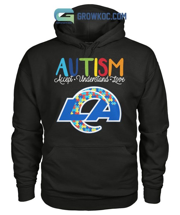 Los Angeles Rams NFL Autism Awareness Accept Understand Love Shirt