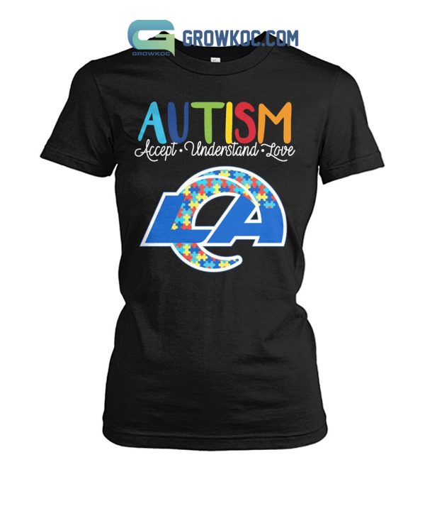 Los Angeles Rams NFL Autism Awareness Accept Understand Love Shirt