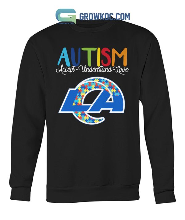 Los Angeles Rams NFL Autism Awareness Accept Understand Love Shirt