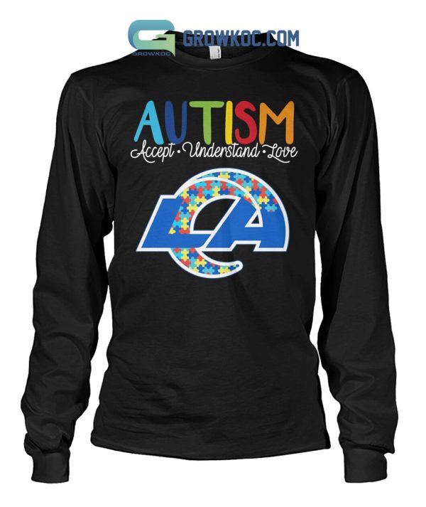 Los Angeles Rams NFL Autism Awareness Accept Understand Love Shirt