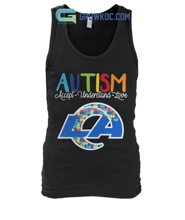 Los Angeles Rams NFL Autism Awareness Accept Understand Love Shirt