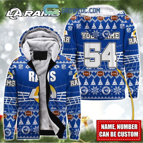 Los Angeles Rams NFL Christmas Personalized Hoodie Zipper Fleece Jacket