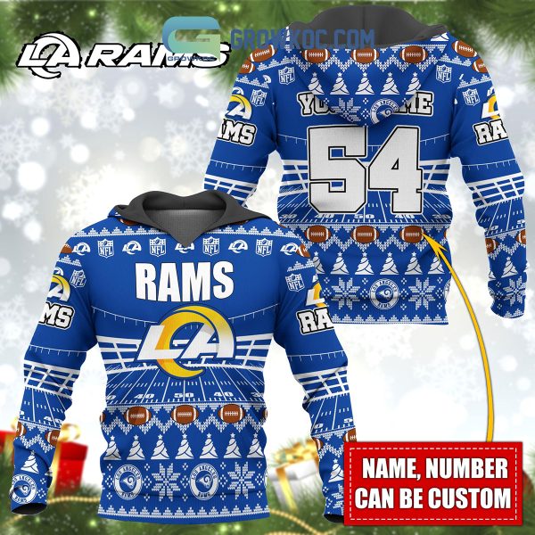 Los Angeles Rams NFL Christmas Personalized Hoodie Zipper Fleece Jacket