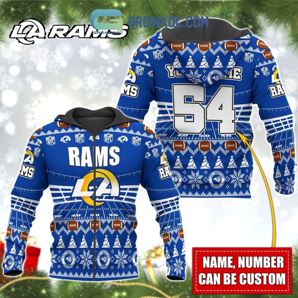 Los Angeles Rams NFL Christmas Personalized Hoodie Zipper Fleece Jacket