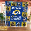 Los Angeles Chargers NFL Legends In History Personalized Fleece Blanket Quilt