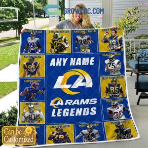 Los Angeles Rams NFL Legends In History Personalized Fleece Blanket Quilt