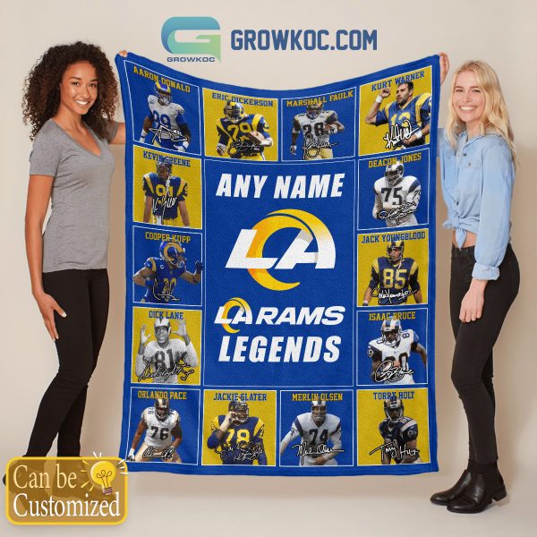 Los Angeles Rams NFL Legends In History Personalized Fleece Blanket Quilt