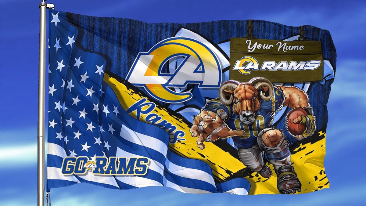 NFL Los Angeles Rams Camo American Flag Hawaiian Shirt And Short