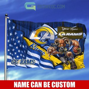 Los Angeles Rams NFL Mascot Slogan American House Garden Flag