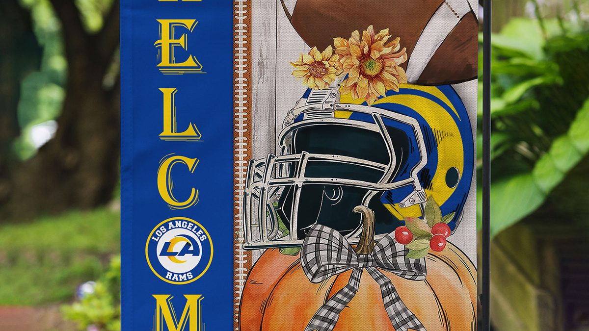 Los Angeles Rams NFL Welcome Fall Pumpkin Personalized House Garden Flag -  Growkoc