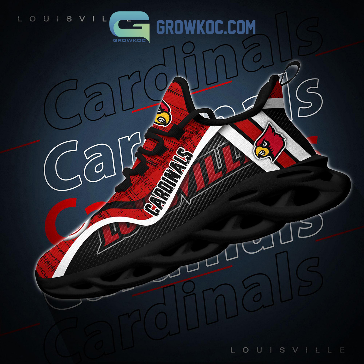 Louisville Cardinals NCAA Peace Love Cards Clogs Crocs - Growkoc