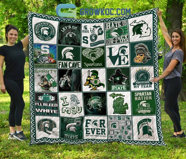 MICHIGAN STATE SPARTANS NCAA Collection Design Fleece Blanket Quilt