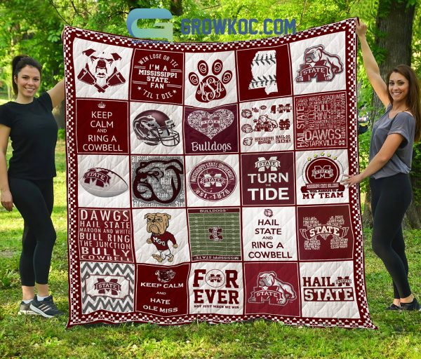 MISSISSIPPI STATE BULLDOGS NCAA Collection Design Fleece Blanket Quilt