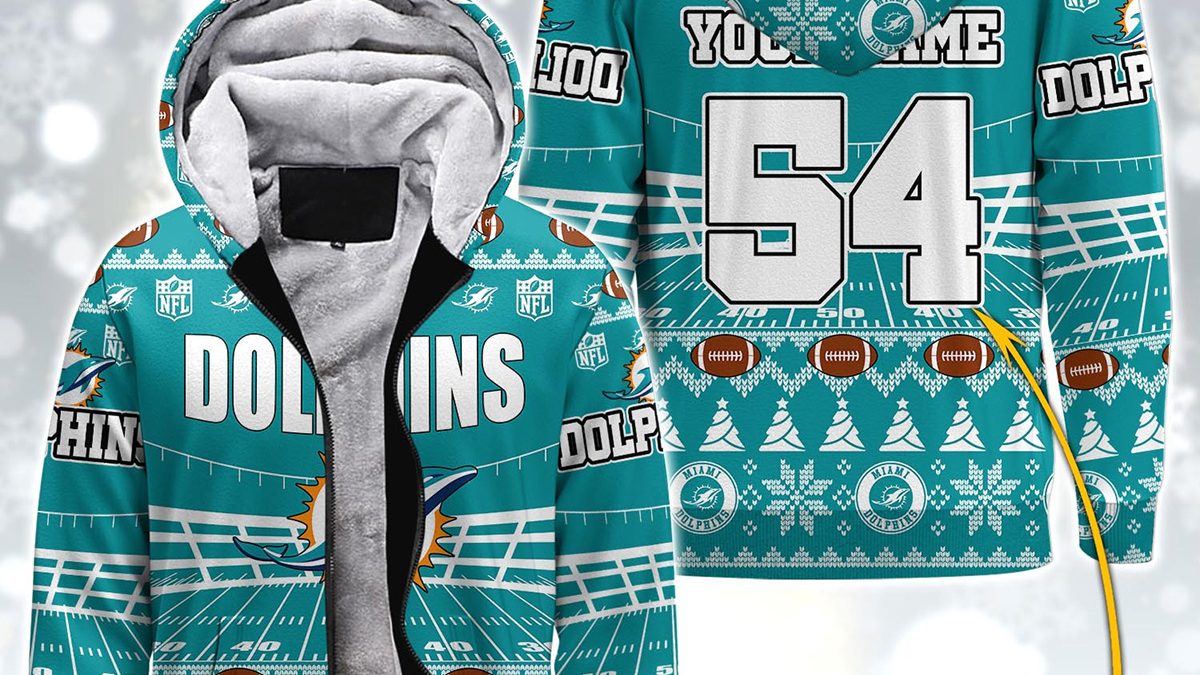 Miami Dolphins Leaf Bird Hoodie Zip Hoodie Christmas Fans All Over