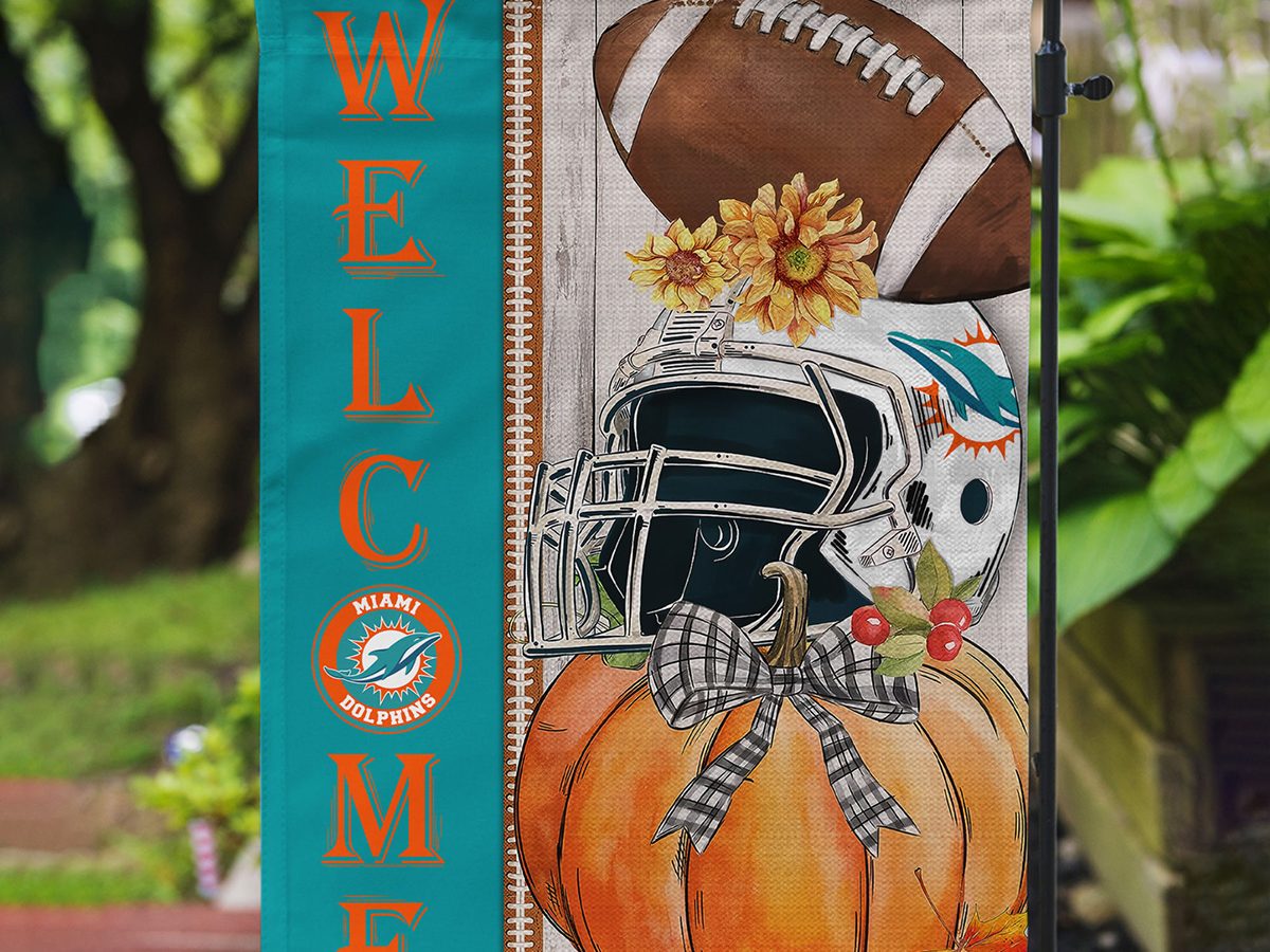 Miami Dolphins Applique Garden Flag