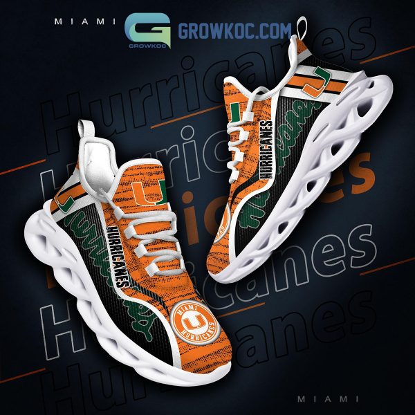Miami Hurricanes NCAA Clunky Sneakers Max Soul Shoes