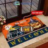 Miami Hurricanes NCAA Football Welcome Halloween Personalized Doormat