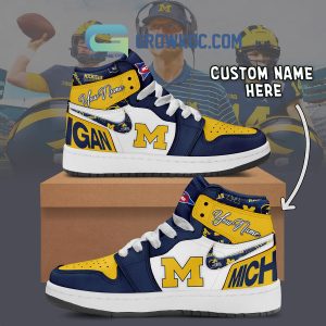 Michigan Wolverines NCAA Personalized Air Jordan 1 Shoes