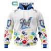 Miami Marlins MLB Autism Awareness Hand Design Personalized Hoodie T Shirt