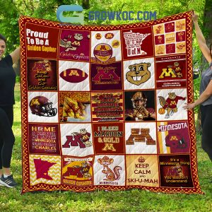 Minnesota Golden Gophers Football NCAA Collection Design Fleece Blanket Quilt