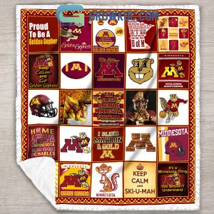 Minnesota Golden Gophers Football NCAA Collection Design Fleece Blanket Quilt