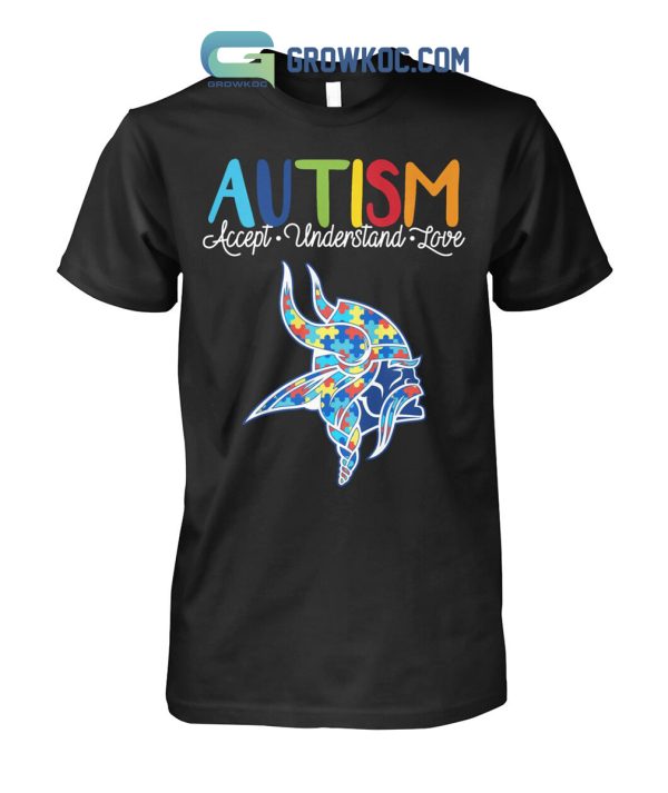 Minnesota Vikings NFL Autism Awareness Accept Understand Love Shirt