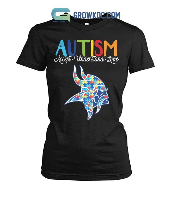 Minnesota Vikings NFL Autism Awareness Accept Understand Love Shirt