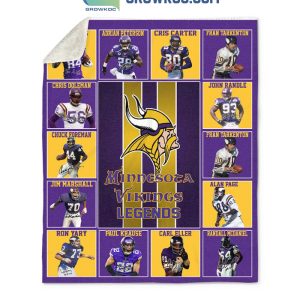 Minnesota Vikings NFL Legends In History Fleece Blanket Quilt