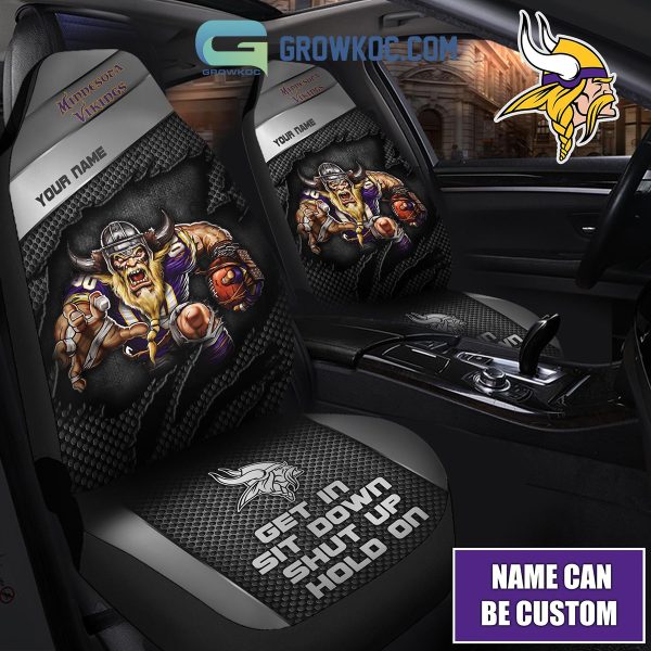 Minnesota Vikings NFL Mascot Get In Sit Down Shut Up Hold On Personalized Car Seat Covers