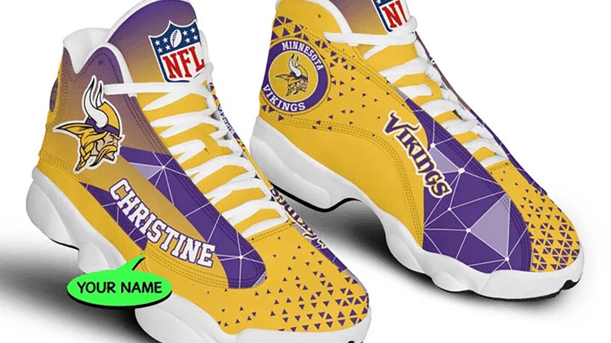 Minnesota Vikings Yellow And Purple Max Soul Sneakers Running Shoes