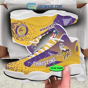 Minnesota Vikings NFL Personalized Air Jordan 13 Sport Shoes