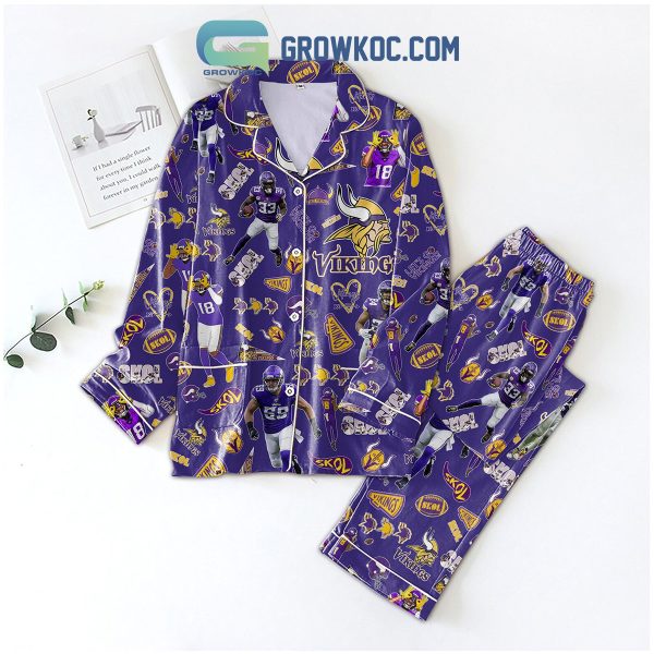 Minnesota Vikings Skol Let’s Go Vikings Pajamas Set