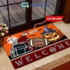 Michigan Wolverines NCAA Football Welcome Halloween Personalized Doormat